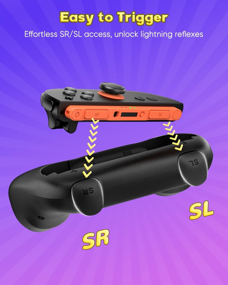 FYOUNG [Both for Switch 2 and 1] Hand Grips for Nintendo Switch 2/Switch Controllers, Comfortable Grip for Joycon 2&for Joy con, Ergonomic Handle Holder for Switch 2 Accessories, Reduces Hand Fatigue - Image 5